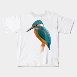 Kingfisher Bird Lowpoly Art Kids T-Shirt